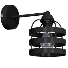 Milagro LARS BLACK MLP797 kinkiet lampa ścienna czarny industrialna 1xE27 23cm WM