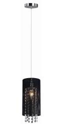 Italux lampa wisząca Lana BK MDM1787/1 BK czarna abażur z kryształami 13cm