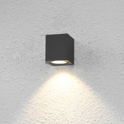 Italux Genta OWL-2197-1SQ kinkiet lampa ścienna zewnętrzny nowoczesny aluminium czarny GU10