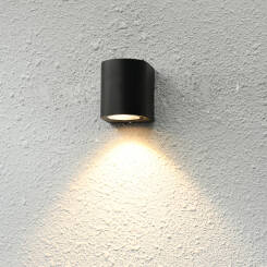 Italux Genta OWL-2197-1R kinkiet lampa ścienna zewnętrzny nowoczesny aluminium czarny GU10 