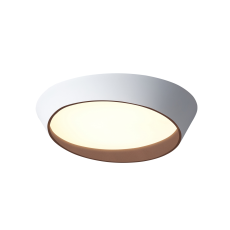 Italux Lucano  PLF-83748-35W-3K plafon, lampa sufitowa, nowoczesna, stalowa, biały, różowy, LED,  35W, średnica 40 cm, IP20