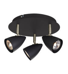 Markslojd lampa sufitowa plafon Ciro czarny 107411 26cm / 24h WM