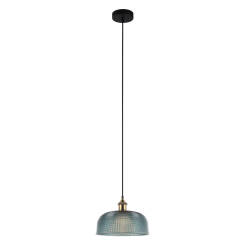 Italux lampa wisząca Davide MDM-2916/1 BL niebieska ArtDeco 27cm