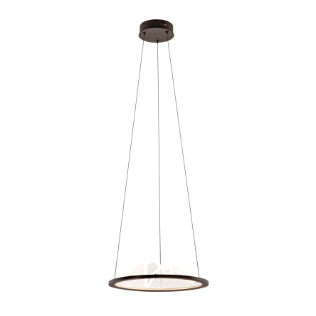 Italux Baret  PND-58038-26W-3K lampa wisząca nowoczesna kawowy, stal, aluminium, klosz akryl 40cm 3000K LED 26W