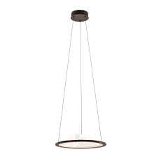 Italux Baret  PND-58038-26W-3K lampa wisząca nowoczesna kawowy, stal, aluminium, klosz akryl 40cm 3000K LED 26W