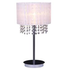 Italux lampa stołowa Astra WH MTM1953/1 WH chrom biały abażur kryształy