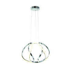 Milagro GLOBE ML3808 lampa wisząca chrom metal tworzywo sztuczne przypomina unoszącą się na wietrze wstążkę 50W LED 4000K 40cm