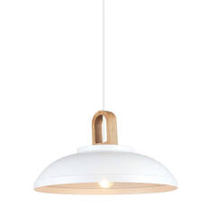 Italux lampa wisząca Danito MDM3153/1L W biała drewno 40cm
