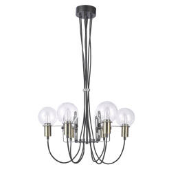 Italux Gianni MD16096-6B lampa wisząca nowoczesna klosze szkło przeźroczyste E14 6x40W 61cm IP20