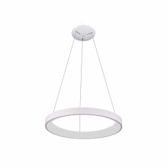 Italux Vico  PND-53675-048RPC-WH-3KS4K lampa wisząca nowoczesna biała, stop metali 48cm 3000K + 4000K LED 38W