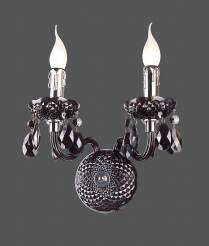 Italux kinkiet lampa ścienna Whiz A.90690/2 black z kryształkami