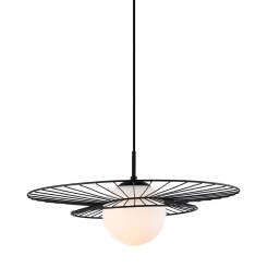 Italux lampa wisząca Alison MDM-4001/1 BK czarna druciana 50cm