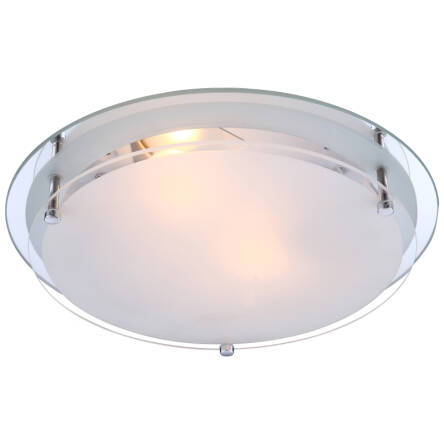 Globo plafon lampa sufitowa Indi 48167-2 chrom matowe szkło 31,5cm