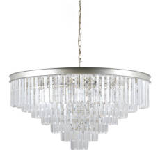 Italux Verdes PND-44372-14-CHMP-GLD lampa wisząca stal szkło krystaliczne złoty szampański 85cm IP20 14xE14 40W