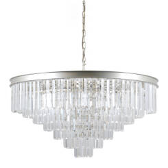 Italux Verdes PND-44372-14-CHMP-GLD lampa wisząca stal szkło krystaliczne złoty szampański 85cm IP20 14xE14 40W