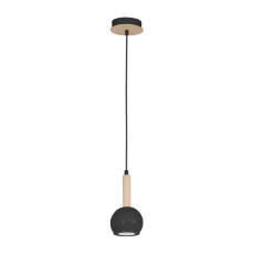 Milagro BOLLE BLACK MLP8843 lampa wisząca półokragły klosz czarny regulowana wysokość 1xGU10 12cm