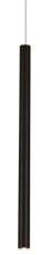 Maxlight ORGANIC I BLACK P0203 lampa wisząca metalowa czarna połyskujący walec 1x1W LED 3000K 190cm