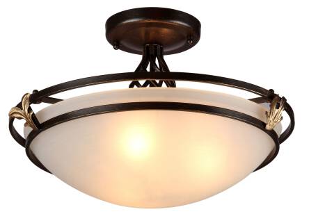Maytoni Combinare C232-CL-03-R plafon lampa sufitowa metalowa brązowa szklany klosz 3XE27 60W 48cm