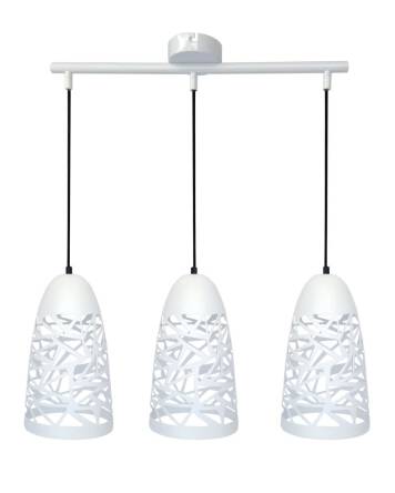 Candellux SABRIN 33-54876 lampa wisząca metalowy klosz 3X60W E27 biały 59cm