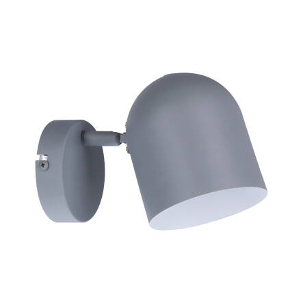 Candellux AZURO 91-63205 kinkiet lampa ścienna szary mat metalowy klosz 1X40W E27 10cm