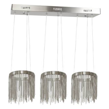 Milagro CASCATA SATIN ML3793 lampa wisząca satyna nikiel nowoczesna metal 54W LED 3000K 75cm