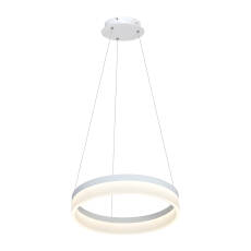 Milagro RING ML405 lampa wisząca biała okrągła metalowa regulowana wysokość 24W 4000K LED 40cm