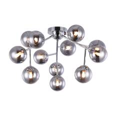 Maytoni Dallas MOD545PL-12CH plafon lampa sufitowa rama metalowa chrom szklane klosze 12XG9 28W 60cm