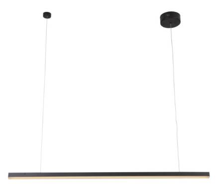 Maxlight Trio 1 P0310 lampa wisząca metal czarny świetlny panel osłona mleczne szkło akryl 1x12W LED 3000K 100cm