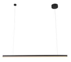 Maxlight Trio 1 P0310 lampa wisząca metal czarny świetlny panel osłona mleczne szkło akryl 1x12W LED 3000K 100cm