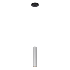 Italux Rilok  PND-83920-1-ALU lampa wisząca, sufitowa, nowoczesna, aluminium, szara tuba 1xGU10, 10W, 30 cm, IP20