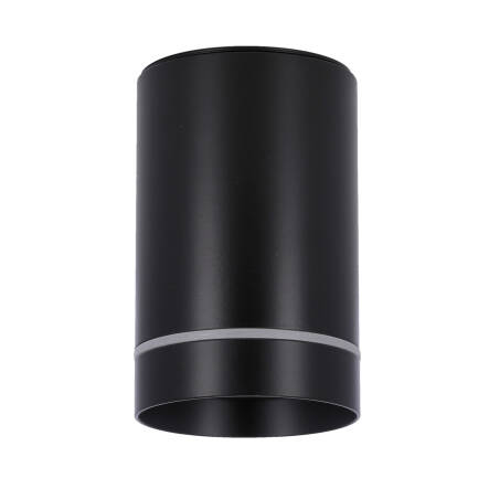 Candellux TUBA 2282787 oprawa stropowa natynkowa czarna z paskiem 1X15W GU10 7,9 cm