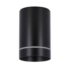 Candellux TUBA 2282787 oprawa stropowa natynkowa czarna z paskiem 1X15W GU10 7,9 cm