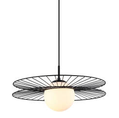 Italux lampa wisząca Sandy MDM-4002/1 BK czarna druciana 45cm