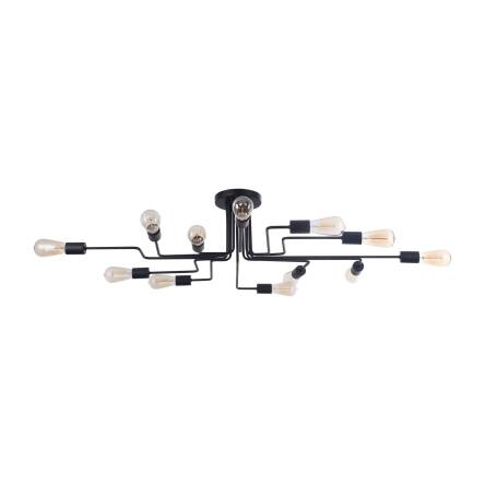 Maytoni Gilbert T532CL-12B plafon lampa sufitowa metalowa rama czarna 12XE27 60W 123cm