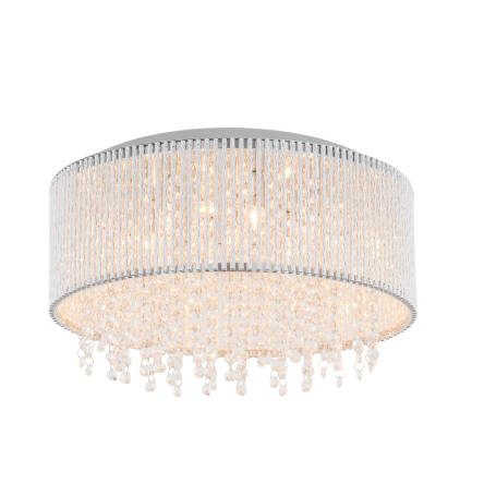 Italux plafon lampa sufitowa Anabella C0207-07D-B5QL srebrna z kryształami 43 cm