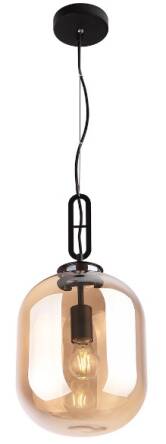 Maxlight Honey Amber P0297 lampa wisząca industrialna szklany klosz półprzeźroczysty kształt zaokrąglonego walca 1x60W E27 24cm