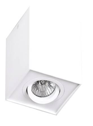 Maxlight Basic Square White C0070 oprawa stropowa natynkowa biała aluminium 1x50W GU10  9,5x9,5cm