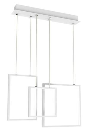 Apeti KEOS A0026-330 lampa wisząca kwadraty biała LED 36W 4000K 54x9cm