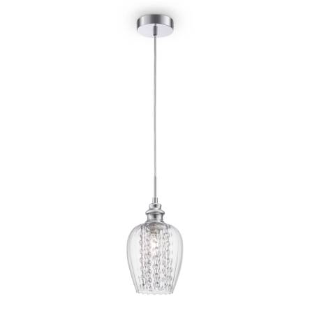 Maytoni Blues MOD044-PL-01-N lampa wisząca nikiel metalowa rama transparentny klosz kryształki 1xE14 40W 14 cm