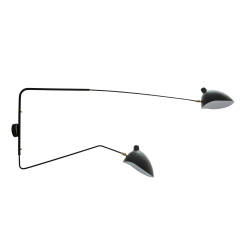Italux kinkiet lampa ścienna Davis MBE0016-2 czarna ruchome ramiona 180cm