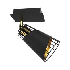 Milagro RICK ML5565 kinkiet lampa ścienna nowoczesna metalowy klosz z drucianymi elementami czarny 1xE14 18cm