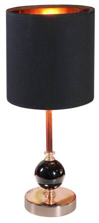 Candellux MELBA 41-38791 lampa stołowa czarna abażur 1X40W E14 17cm