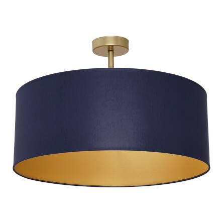 Milagro BEN NAVY BLUE/GOLD MLP6457 plafon lampa sufitowa klosz tkanina granatowa złota 3xE27 50cm WM