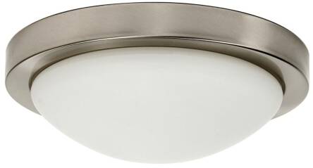 Candellux RODA 13-74037 plafon lampa sufitowa satyna nikiel szklany klosz E27 2X60W 32cm