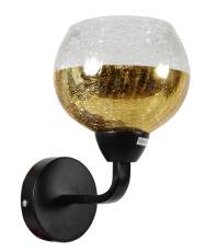 Candellux CROMINA 21-57242 kinkiet lampa ścienna czarny złoty 1X60W E27