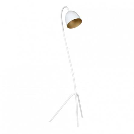 Emibig HARIS WHITE / GOLD 864/3 lampa podłogowa metalowa biała nowoczesna 1x60W E27 160cm