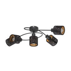 Globo TROY 54121-5 plafon lampa sufitowa czarna chrom 5xE14 8W 32cm