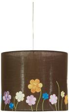 Candellux GARDEN 31-03195 lampa wisząca abażurem z tkaniny + motyw kwiatowy 1X60W E27 25 cm
