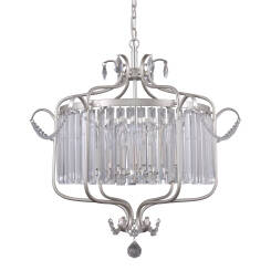 Italux Rinaldo PND-33057-6-CH.S lampa wisząca stal kryształy srebrny szampański E14 6x40W IP20 66cm