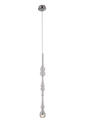 Maxlight Murano D P0248 lampa wisząca metal długi fantazyjny przezroczysty szklany klosz 1x3W LED 3000K 7cm